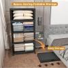 image:imageUAMFURI Extra Large Stackable Storage Bins with Lids amp Wheels 504QT168QT42GAL3Pack Foldable Collapsible Closet Organizers Storage Cabinet with Doors for Bedroom DormBlack