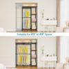 image:imageVIPEK X2 Expandable Clothes Rack Adjustable from 33 to 48 Heavy Duty Garment Racks with Flexible Shelves and Hanger Rods Clothing Rack for Hanging Clothes Metal Wardrobe Closet Rack BlackBlack