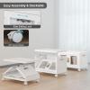 image:imageUAMFURI Stackable Storage Bins with Lids Clear Doors Large Storage Cabinet Foldable Collapsible Closet Organizers for Bedroom Dorm Office 4 White 160 QuartsWhite
