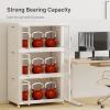 image:imageUAMFURI Stackable Storage Bins with Lids Clear Doors Large Storage Cabinet Foldable Collapsible Closet Organizers for Bedroom Dorm Office 4 White 160 QuartsWhite