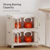 image:imageUAMFURI Stackable Storage Bins with Lids Clear Doors Large Storage Cabinet Foldable Collapsible Closet Organizers for Bedroom Dorm Office 4 White 160 QuartsWhite