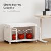 image:imageUAMFURI Stackable Storage Bins with Lids Clear Doors Large Storage Cabinet Foldable Collapsible Closet Organizers for Bedroom Dorm Office 4 White 160 QuartsWhite