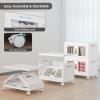 image:imageUAMFURI Stackable Storage Bins with Lids Clear Doors Large Storage Cabinet Foldable Collapsible Closet Organizers for Bedroom Dorm Office 4 White 160 QuartsWhite