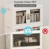 image:imageUAMFURI Stackable Storage Bins with Lids Clear Doors Large Storage Cabinet Foldable Collapsible Closet Organizers for Bedroom Dorm Office 4 White 160 QuartsWhite
