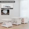 image:imageUAMFURI Stackable Storage Bins with Lids Clear Doors Large Storage Cabinet Foldable Collapsible Closet Organizers for Bedroom Dorm Office 4 White 160 QuartsWhite