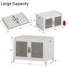 image:imageUAMFURI Stackable Storage Bins with Lids Clear Doors Large Storage Cabinet Foldable Collapsible Closet Organizers for Bedroom Dorm Office 4 White 160 QuartsWhite