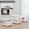 image:imageUAMFURI Stackable Storage Bins with Lids Clear Doors Large Storage Cabinet Foldable Collapsible Closet Organizers for Bedroom Dorm Office 4 White 160 QuartsWhite