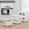 image:imageUAMFURI Stackable Storage Bins with Lids Clear Doors Large Storage Cabinet Foldable Collapsible Closet Organizers for Bedroom Dorm Office 4 White 160 QuartsWhite