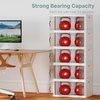 image:imageUAMFURI 840QT Lockable Storage Bins with Lids  Stackable Storage Cabinet with Doors and Wheels Collapsible Plastic Organizer and Containers for Closets Office 5 Pack CubesWhite