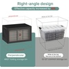 image:imageUAMFURI 840QT Lockable Storage Bins with Lids  Stackable Storage Cabinet with Doors and Wheels Collapsible Plastic Organizer and Containers for Closets Office 5 Pack CubesDark