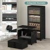 image:imageUAMFURI 840QT Lockable Storage Bins with Lids  Stackable Storage Cabinet with Doors and Wheels Collapsible Plastic Organizer and Containers for Closets Office 5 Pack CubesDark
