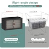 image:imageUAMFURI 840QT Lockable Storage Bins with Lids  Stackable Storage Cabinet with Doors and Wheels Collapsible Plastic Organizer and Containers for Closets Office 5 Pack CubesDark
