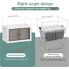 image:imageUAMFURI 840QT Lockable Storage Bins with Lids  Stackable Storage Cabinet with Doors and Wheels Collapsible Plastic Organizer and Containers for Closets Office 5 Pack CubesWhite