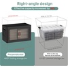 image:imageUAMFURI 840QT Lockable Storage Bins with Lids  Stackable Storage Cabinet with Doors and Wheels Collapsible Plastic Organizer and Containers for Closets Office 5 Pack CubesDark
