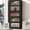 image:imageUAMFURI 840QT Lockable Storage Bins with Lids  Stackable Storage Cabinet with Doors and Wheels Collapsible Plastic Organizer and Containers for Closets Office 5 Pack CubesDark