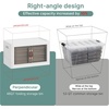 image:imageUAMFURI 840QT Lockable Storage Bins with Lids  Stackable Storage Cabinet with Doors and Wheels Collapsible Plastic Organizer and Containers for Closets Office 5 Pack CubesWhite