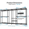 image:imageVIPEK X4 Expandable Heavy Duty Clothes Rack Adjustable from 74 to 102 with Adjustable Shelves and Hanger Rods Large Wardrobe Closet Reachin amp Walkin Closet Metal Clothing Rack 1530 LBS BlackX4
