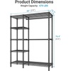 image:imageVIPEK V7S Clothes Rack Heavy Duty Max Load 720lbs Garment Rack with 7 Tiers Adjustable Shelves Portable Closet Metal Sturdy Wardrobe Storage System for Walkin Closet BlackBlack