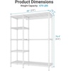 image:imageVIPEK V7S Clothes Rack Heavy Duty Max Load 720lbs Garment Rack with 7 Tiers Adjustable Shelves Portable Closet Metal Sturdy Wardrobe Storage System for Walkin Closet BlackWhite