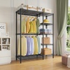 image:imageVIPEK V7S Clothes Rack Heavy Duty Max Load 720lbs Garment Rack with 7 Tiers Adjustable Shelves Portable Closet Metal Sturdy Wardrobe Storage System for Walkin Closet BlackBlack