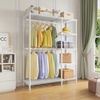 image:imageVIPEK V7S Clothes Rack Heavy Duty Max Load 720lbs Garment Rack with 7 Tiers Adjustable Shelves Portable Closet Metal Sturdy Wardrobe Storage System for Walkin Closet BlackWhite