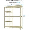 image:imageVIPEK V7S Clothes Rack Heavy Duty Max Load 720lbs Garment Rack with 7 Tiers Adjustable Shelves Portable Closet Metal Sturdy Wardrobe Storage System for Walkin Closet BlackGold