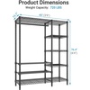 image:imageVIPEK V7S Clothes Rack Heavy Duty Max Load 720lbs Garment Rack with 7 Tiers Adjustable Shelves Portable Closet Metal Sturdy Wardrobe Storage System for Walkin Closet BlackBlack
