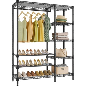 image:imageVIPEK V7S Clothes Rack Heavy Duty Max Load 720lbs Garment Rack with 7 Tiers Adjustable Shelves Portable Closet Metal Sturdy Wardrobe Storage System for Walkin Closet BlackBlack